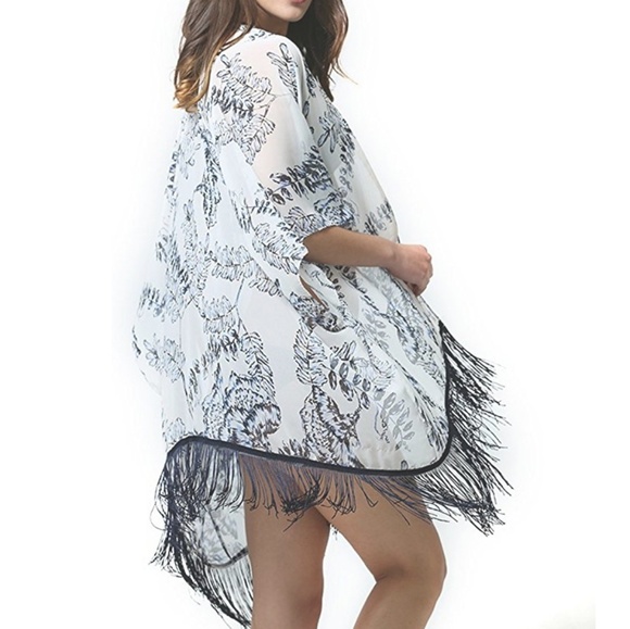 LAST ONE NEW Leaf Kimono Coverup Jacket OS to Plus - Picture 5 of 8